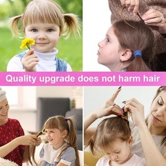 350 PCS Multicolor Cotton Hair Ties – Small Baby Hair Elastics for Kids and Girl