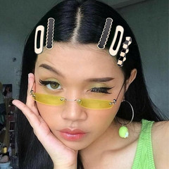16 PCS Simple No Bend Hair Clips, Black White Checker Barrettes, No Crease Wave