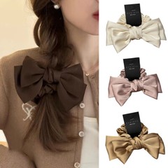 Luxury Satin Silk Bow Hair Ring Knotted Scrunchie Women Ponytail Hair Ties UK