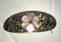 Beautiful Mother Of Pearl Hair Barrette Clip