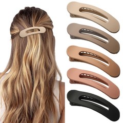 5 Pcs Flat Hair Clips, Medium Lay Flat Claw Clips for Women Girls,Strong Hold…