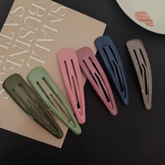 2pc Colorful 10cm Big Solid Good Alloy Solid color simplicit BB Hair Side Clips