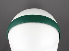 Green faux leather headband textured 1″ wide hair band accessory classic basic