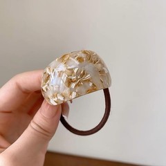 4 PCS Decorative Tortoise Shell Hair Ties Celluloid Acetate Acrylic Leopard