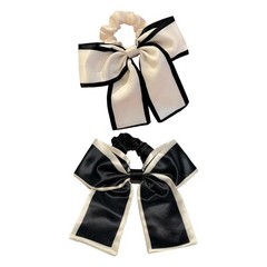 Bow Scrunchies Large Size Two Piece Set for Women’s Everyday Hair Accessory