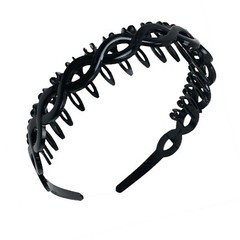 10 PCS Black Plastic Teeth Comb Headband Hairband Ladies Girl Fashion