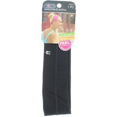 5 Pack Scunci Everyday & Active Non Slip Grip Headwrap, Black