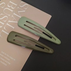 2pc Colorful 10cm Big Solid Good Alloy Solid color simplicit BB Hair Side Clips