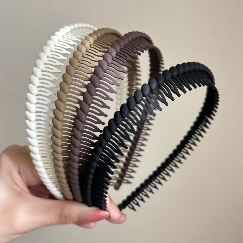 Headbands with Teeth for Women Non Slip, Plastic Comb Headband with Teeth,