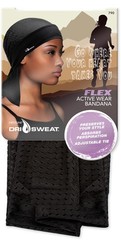 Flex Active Wear Mesh Bandana, Black, 0.2 x 6.5 x 5 inches, Cooling Headwear