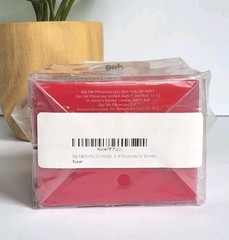 6 Slip Silk Skinny Scrunchies in bright pink/light pink & white (Pack of 1) NIB