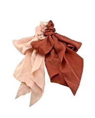 Kitsch Satin Scarf Scrunchie, Blush & Mauve – 2 Count/1 Pack