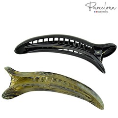 Parcelona French Oval Slider Large 4.75″ Celluloid Side Hair Claw Clips(2 Pcs)