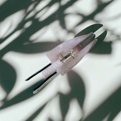 Sword Wife Dagger Hair Claw in White Quartz Acetate | Claw Clip in Velvet Trave