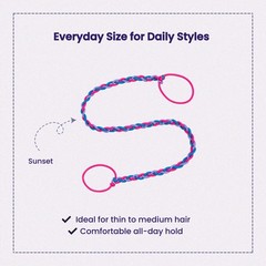 Regular Soft Tangle-Hair Tie for , Nylon Hair Elastic, Colorful Hair Accessor…