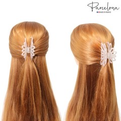 Parcelona French Plume Medium 3″ Celluloid Acetate Hair Claw for Women and Girls
