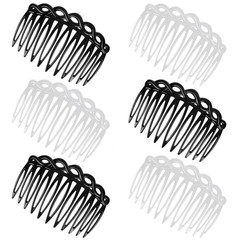 6 Pcs French Hair Side Combs Women Hair Comb Accessories Set Plastic Twist Decor