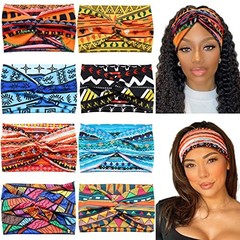Wide African Headbands for Women Boho Twist Head Bands NO8(Mixed 8 colors)
