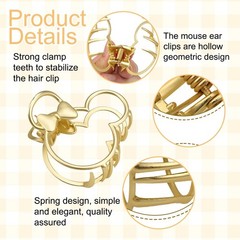 30 PCS Mouse Lady Thick Hair Barrette Mouse Lady Thin Thick Curly Vintage ABS Re