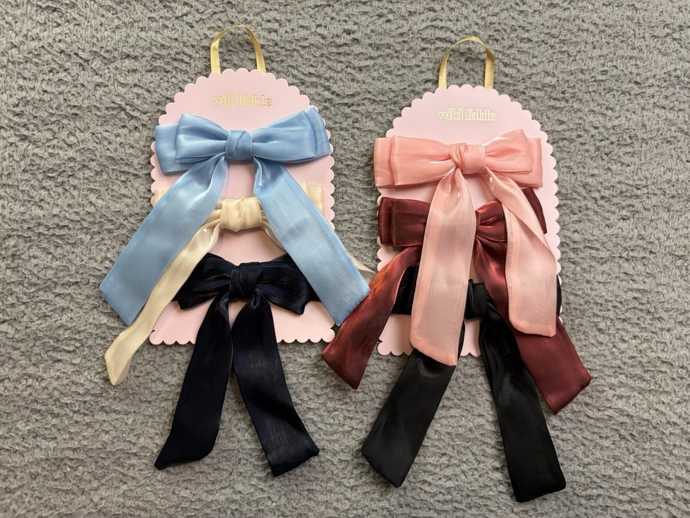 2x Wild Fable Womens Three Pack Organza Hair Bow Clip Set
