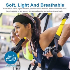 HEADBAND Thin Stretch Sports Yoga Gym Hair Band Wrap Sweatband Womens Mens