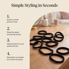 Kitsch Nylon Hair Ties No Damage – Stretchable Hair Bands for Strong All-Day Hol