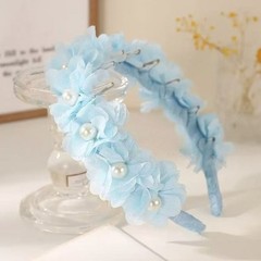 Birthday party engagement flower ribbon hair accessory fairy hair clip headband