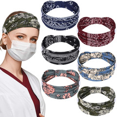 WILLBOND 6 Pieces Nursing Headbands with Buttons for Nurses Doctor Women Boho Ba