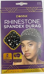 Donna Rhinestone Spandex Durag Breathable Fabric Comfortable Elastic #22192