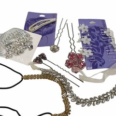 Lot Hair Clips Combs Headband picks Beaded Rhinestones Faux Pearl Icing Claire’s