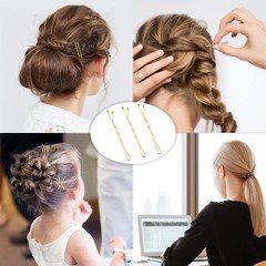 Gold Bobby Pins 2in 120 pcs – Blonde Hair Pins for Women with Box