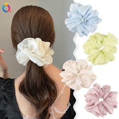 4 Packs Soft Oversized Chiffon Scrunchies Jumbo Giant Large Organza A