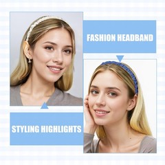 Blue Denim Headband, Cute Headbands Set For Girls, Summer & Light Blue Head B…
