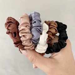 6PCS Women’s Elastic Hair Scrunchies Solid Color Hair Ties Ponytail Holders
