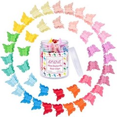 50Pcs Butterfly Hair Clips Multi-color 50 Count (Pack of 1) 1-Matte Colors
