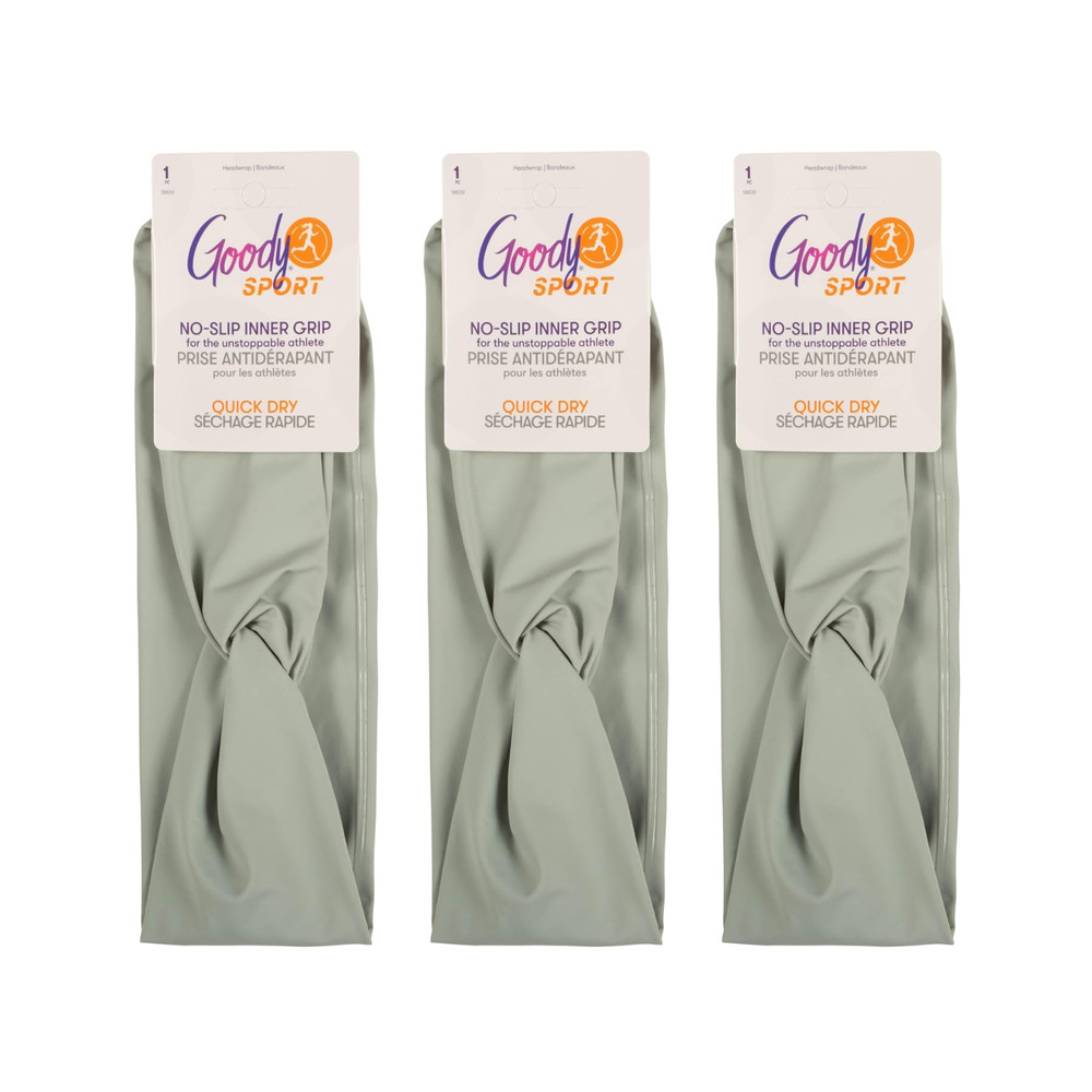 x3 Goody Sport – Lycra Head Wrap, Quick-Dry Headbands for Men & Women