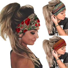 3 Pack Women Wide Elastic Head Wrap Headband Sports yoga Hair Band