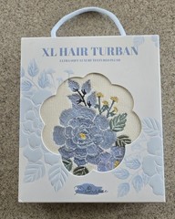 Primrose XL Hair Turban Ultra Soft Luxury Textured Plush Wrap For Women Blue NIB