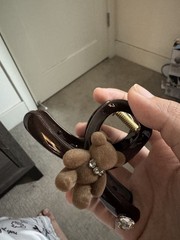Brown Teddy Bear Hair Claw Clip 🤎