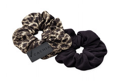 Cachia Hair Scrunchies Set Black Leopard Print Hair Tie Women Girls Gift AU
