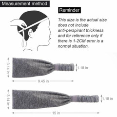 Workout Headband for Men Women Non Slip Sport Sweatbands Elastic Yoga Hairbands