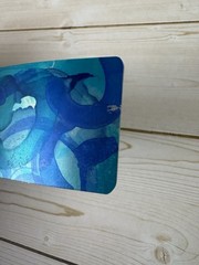 Vintage Blue Metal Hair Barrette French Clip Made in France