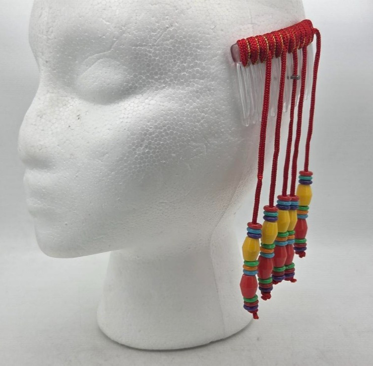Vintage Hair Bead Comb “10”, LOT of 12, Various Colors, NOS, 1980s, Hong Kong