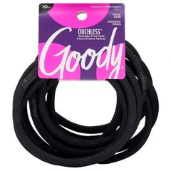 Ouchless XL & Extra Thick Hair Elastics – Black Hair Ties for , No Damage, St…