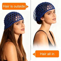 Crochet Hair Net Caps Elastic Mesh Snood for Sleeping Night Cover Home SPA Women