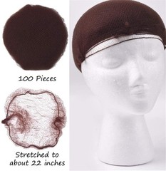 Smilco Hair Net 100 Pcs, 20 Inches Hair Nets Elasticity Invisible Elastic Mesh