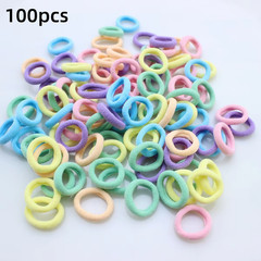 100/300/500 Pcs Girls Colorful Elastic Hair Bands Ponytail Hold Hair Tie Rubber