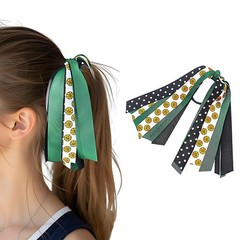 Girls Basketball Hair Accessories Cheer Ties Ribbon Bow Ponytail Holders Band