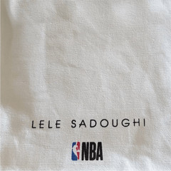 LELE SADOUGHI NBA DALLAS MAVERICKS BASKETBALL IVORY EMBELLISHED KNOTTED HEADBAND