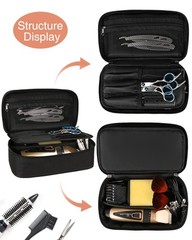 Meiiy Barber Tool Bag, Hair Clipper Bag Cutting 9x5x2.8 inches, Black-s